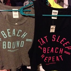 2 brand new pink tank tops
