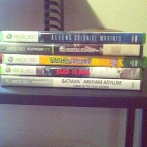5 xbox 360 games .