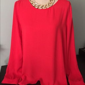 Red blouse