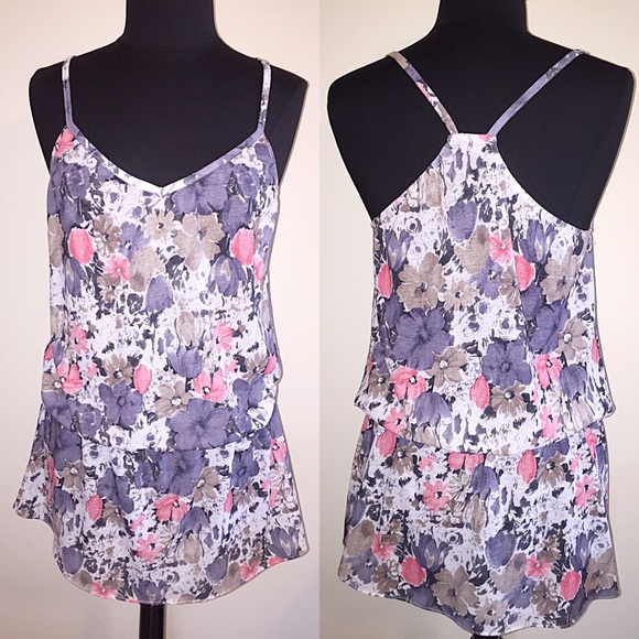 ✨HP✨NWOT Anthro 'Sugar Lips' Floral blouson tank - Picture 3 of 4