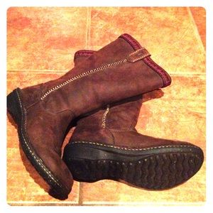 Ugg Australia Swell Brown Leather Tall Boots 8