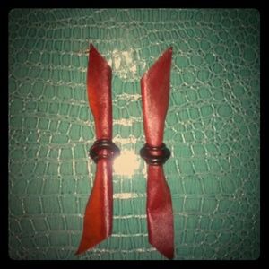 🚫SOLD🚫Leather earrings. .