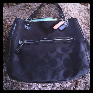 Large black coach bag
