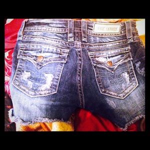 Rock revival jean shorts