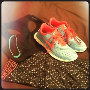 Blue/Orange Nike Free 4.0