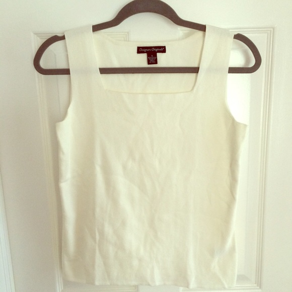 White Sweater Tank Top