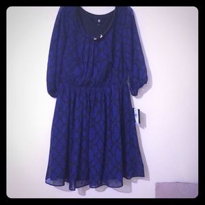 Black and blue dress