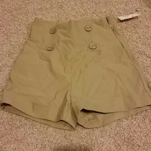 Tan Highwaisted Shorts