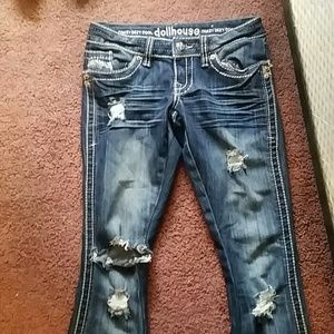 Distressed jeans