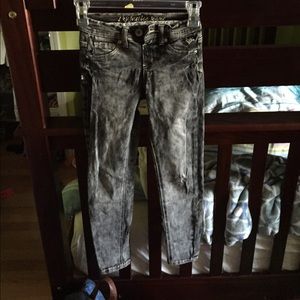 Justice black and white girl jeans