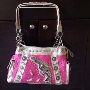 Pink pistol purse