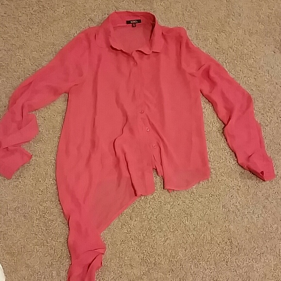 XOXO Chiffon Button down