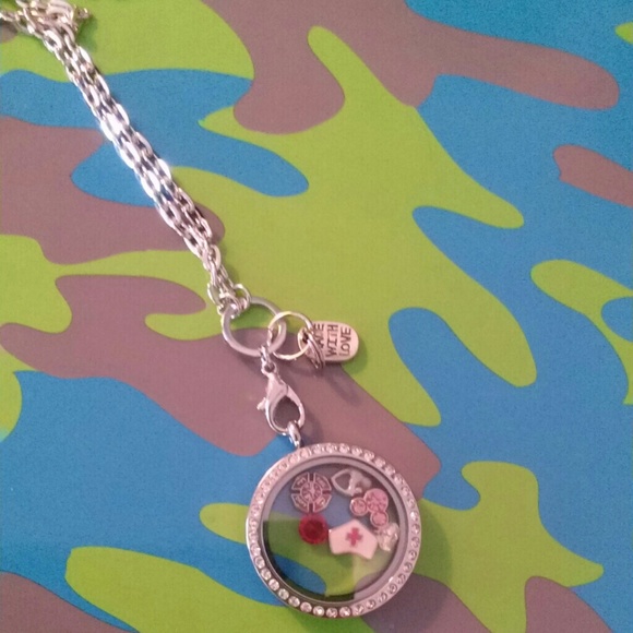 Floating locket necklace