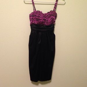 Zebra pink/black dress