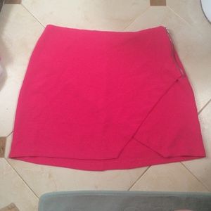 Pink asymmetrical skirt