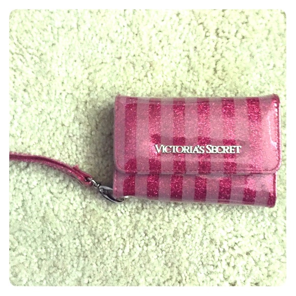 Pink Victoria Secret 5s wallet case