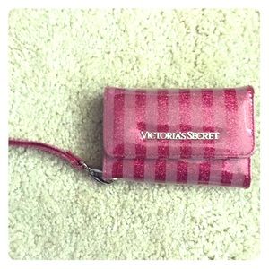Pink Victoria Secret 5s wallet case