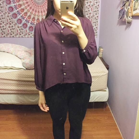 Purple Chiffon Top