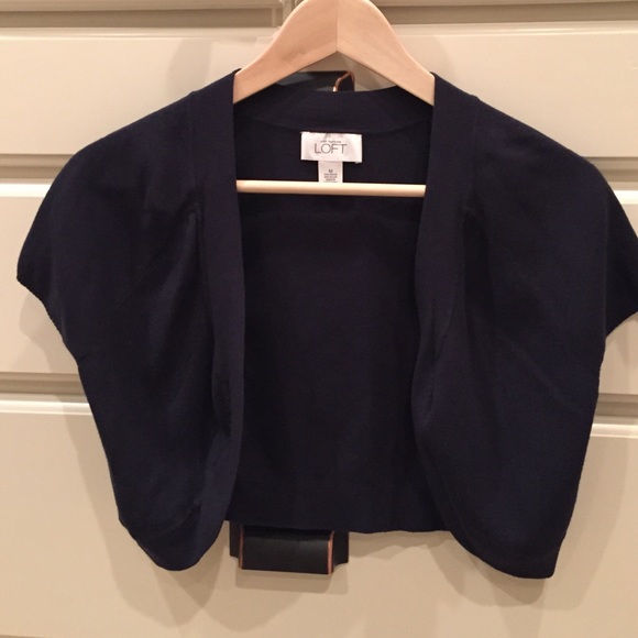 Navy sweater shrug- light weight