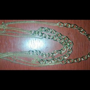 Gold colored necklace