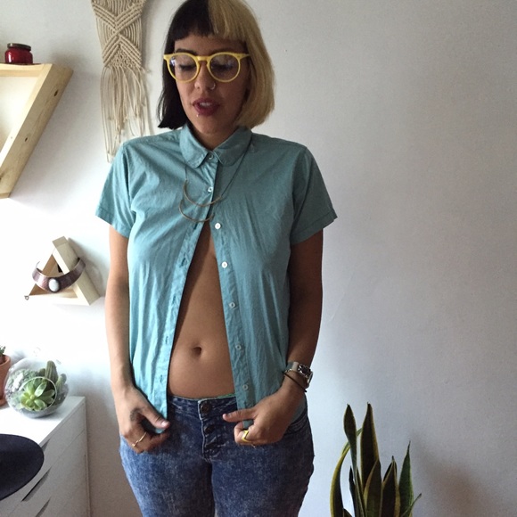 American Apparel short sleeve button down