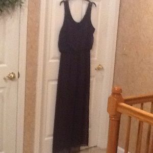 Deep purple sheer dress by Express