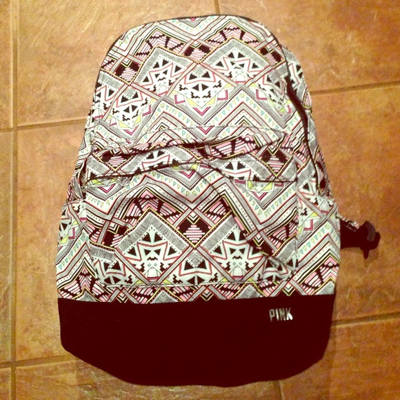 Victorias Secret Pink Pastel Aztec Campus Backpack