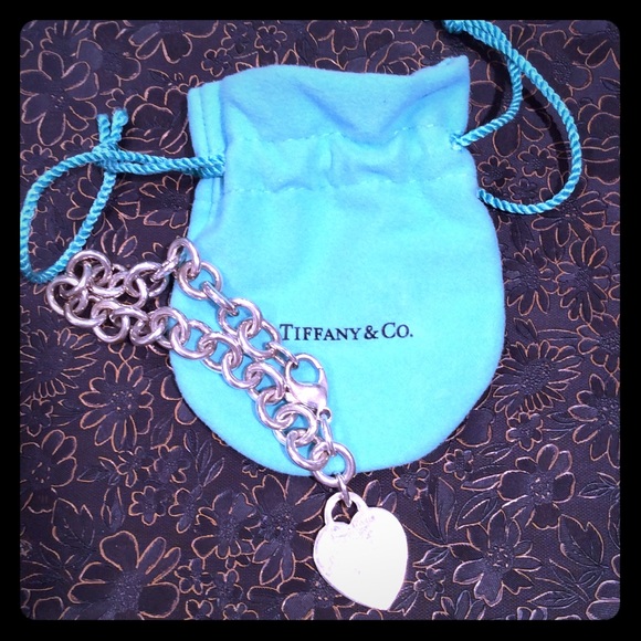 Authentic Tiffany & Co Heart Tag Charm Bracelet