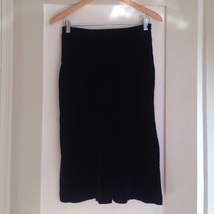 Dark blue vintage velvet skirt