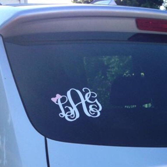 4 inch Monogram Car Decal Sticker