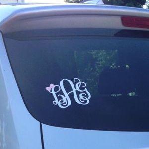4 inch Monogram Car Decal Sticker