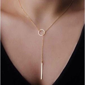 Circle and Bar Necklace