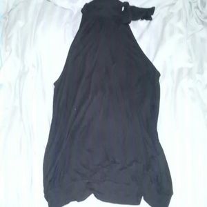 Cute black hi-cut sleeveless tank top