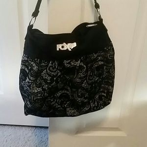 Fox Lace Print Hangbag & Matching Wallet