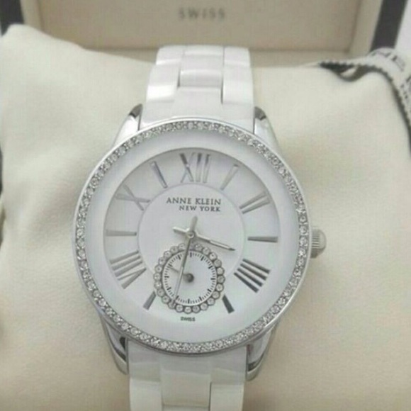 Anne Klein New York 12/2199WTWB White Ceramic Crys
