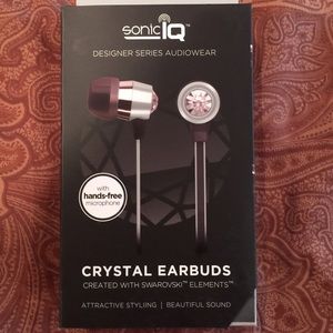 Sonic IQ Crystal Earbuds - Silver