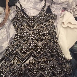 Black and white geometric dress