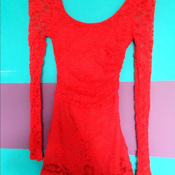 Red Laced Romper