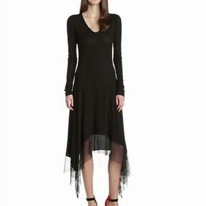 Bcbg max Azria asmetrical black dress