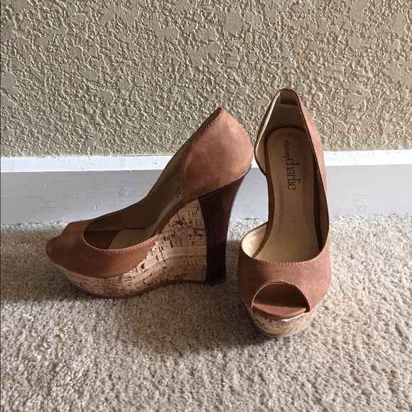 Cork platform wedge sandals.