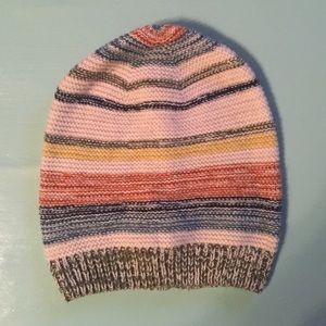 Striped beanie. NWOT