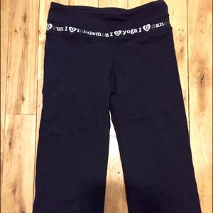 Size 4, cropped Lululemon yoga pants.