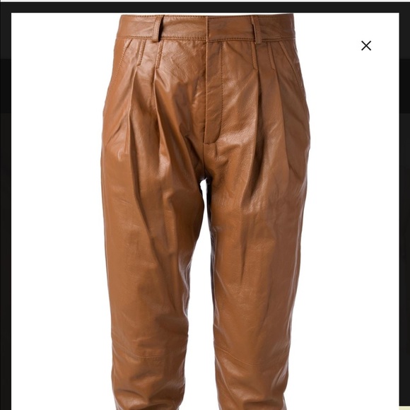 Rachel Zoe leather croppedtrouser