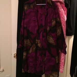 Sheer long floral top - XL very nice -NEVER WORN