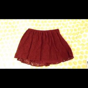 Burgundy Madewell Skirt