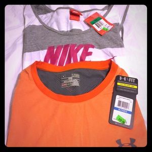 Men's no sleeve tank Nike and Under Armour
