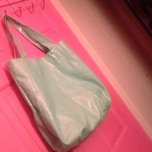 Blue reptile feel purse