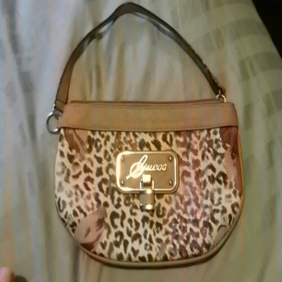 Rose and cheetah guess mini bag