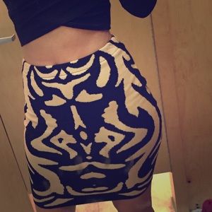Tan & Black skirt