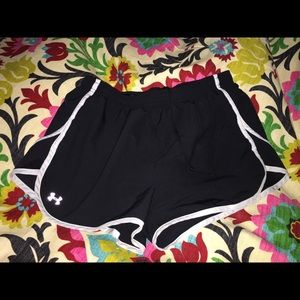 Women's Black Under Armour escape shorts